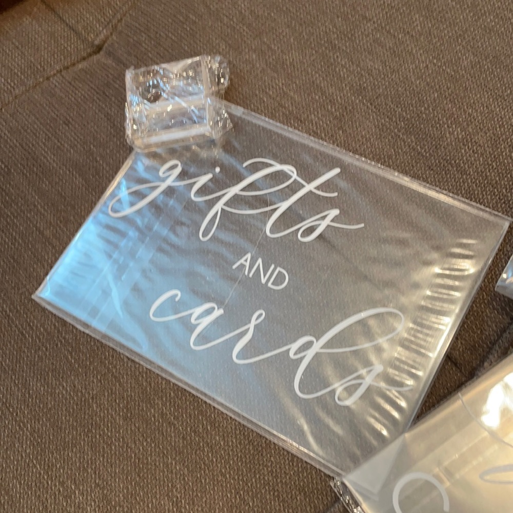 Two signs for wedding or party